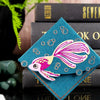 Pink Glitter Fish Paper Corner Bookmark