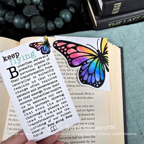 Keep Flying Rainbow Butterfly Signature Bookmark + Card Gift Set