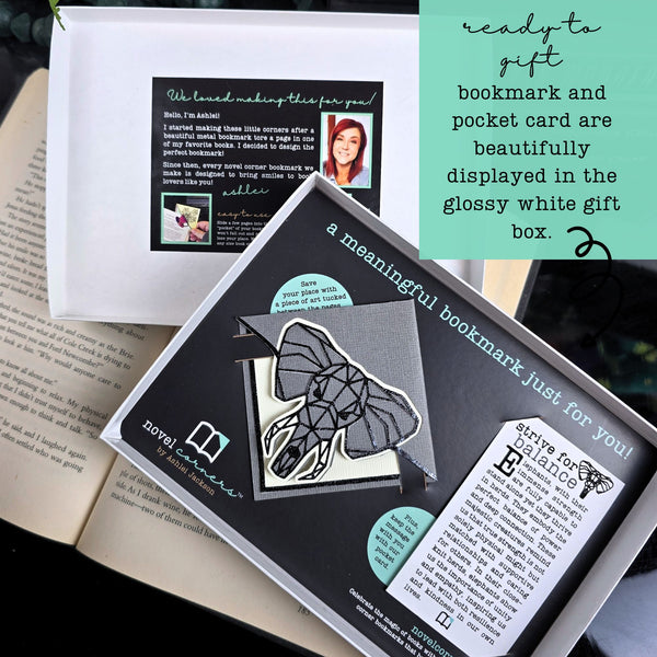 Strive for Balance Elephant Signature Bookmark + Card Gift Set