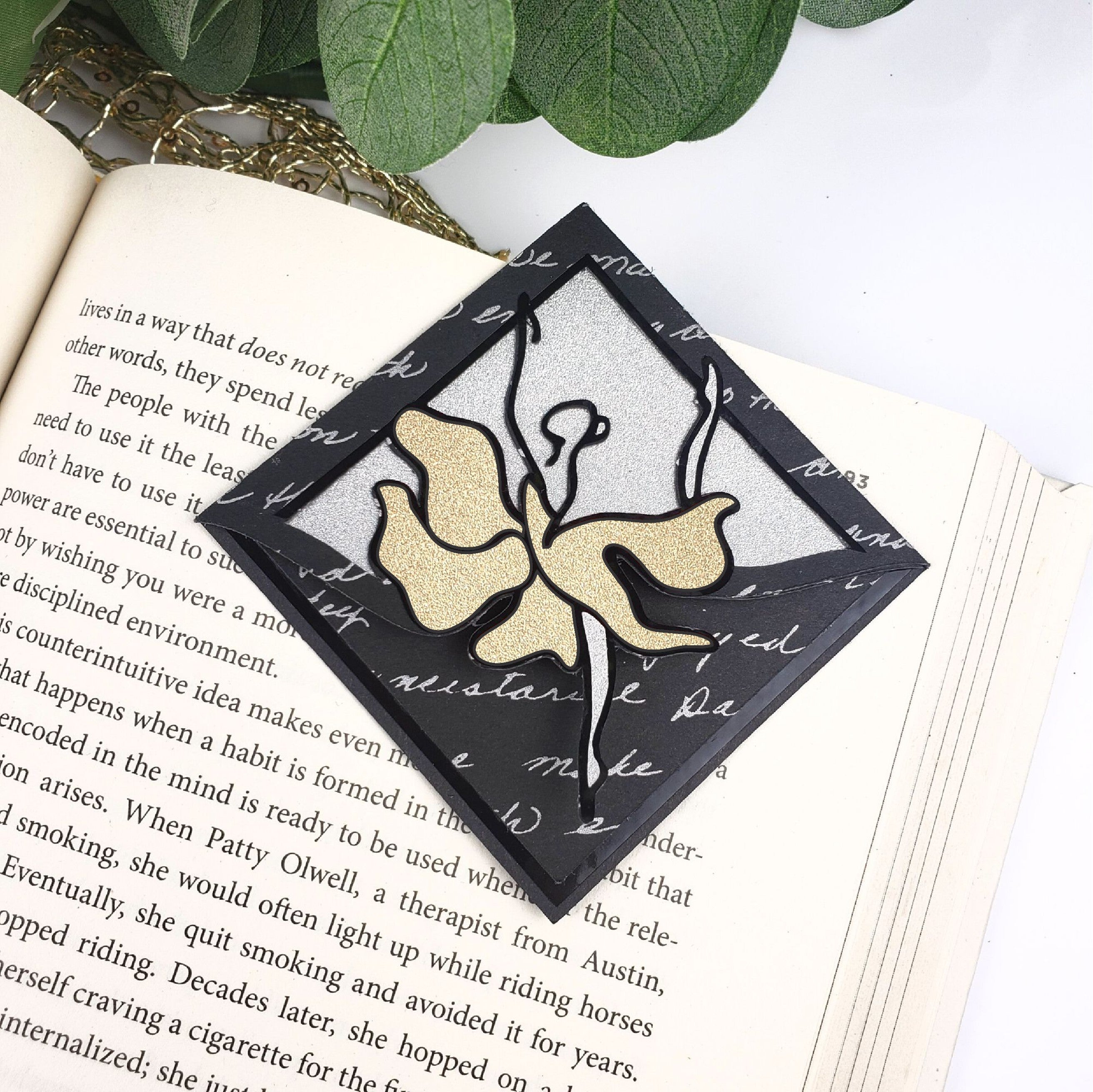Dancer Paper Signature Corner Bookmark