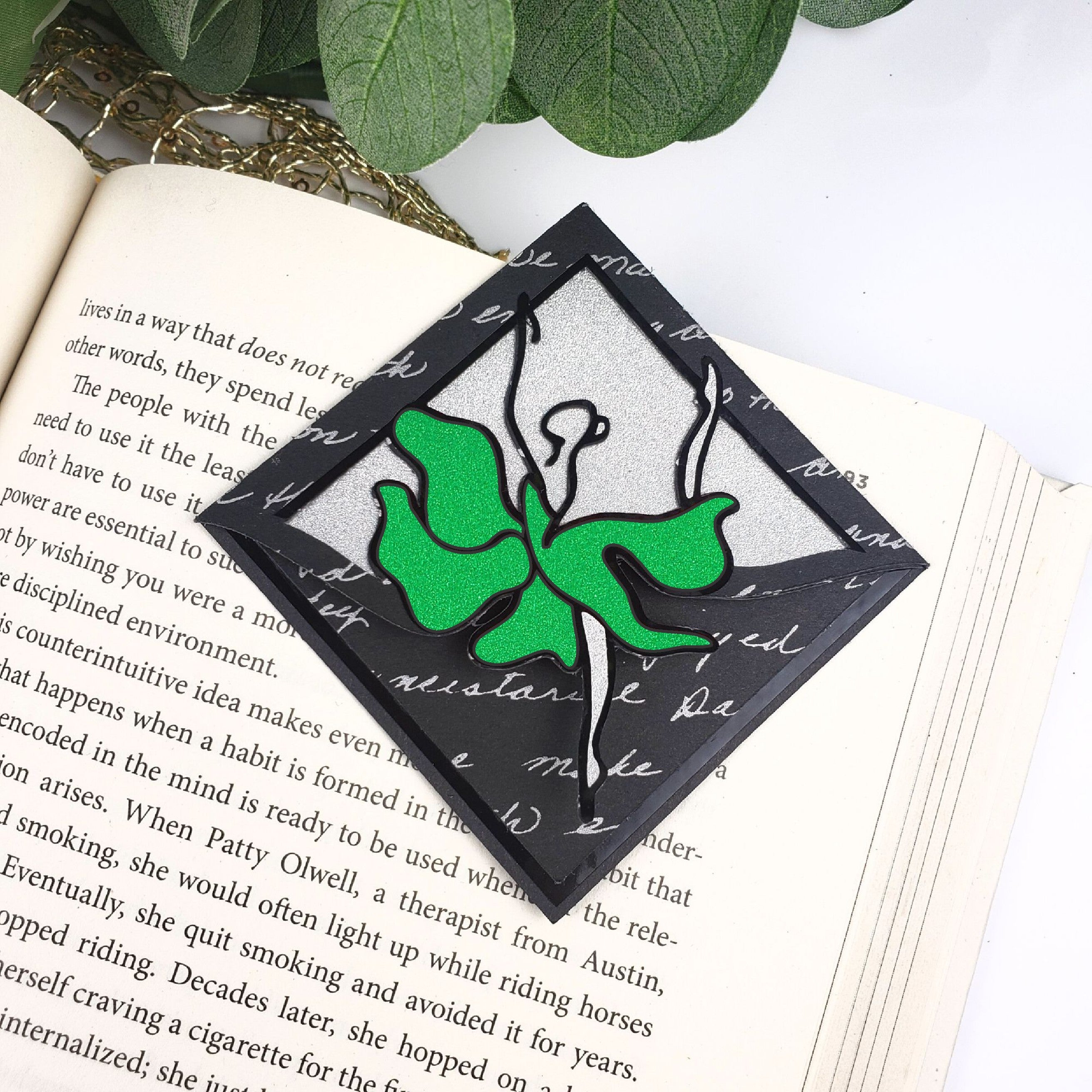 Dancer Paper Signature Corner Bookmark
