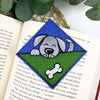 Gray Puppy Signature Corner Bookmark