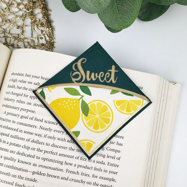 Lemon Sweet Paper Corner Bookmark