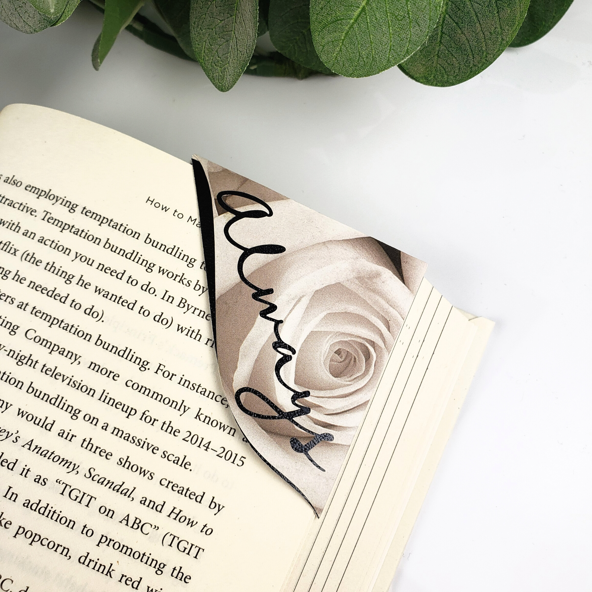 Always Rose Paper Corner Bookmark