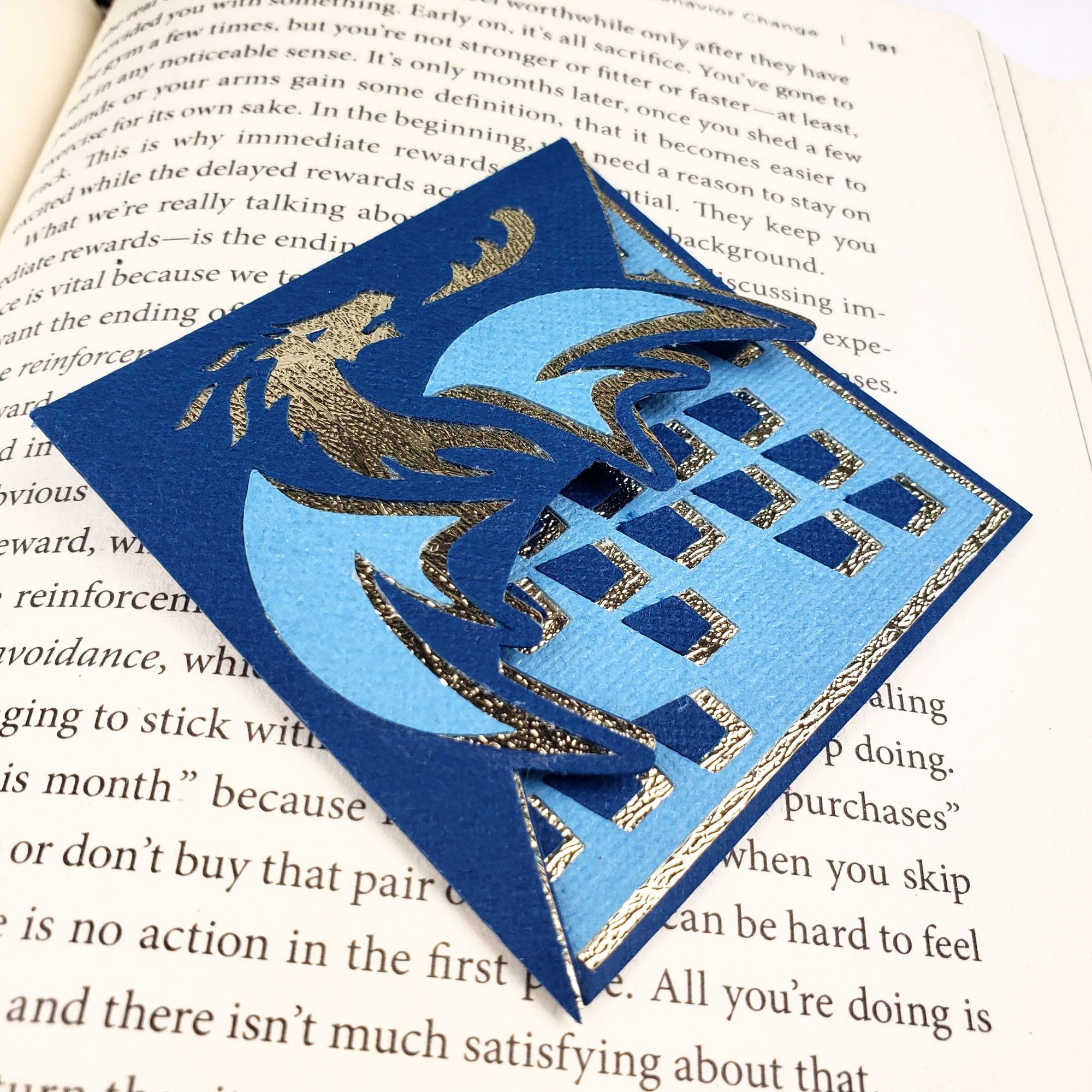 Blue Dragon Signature Corner Bookmark