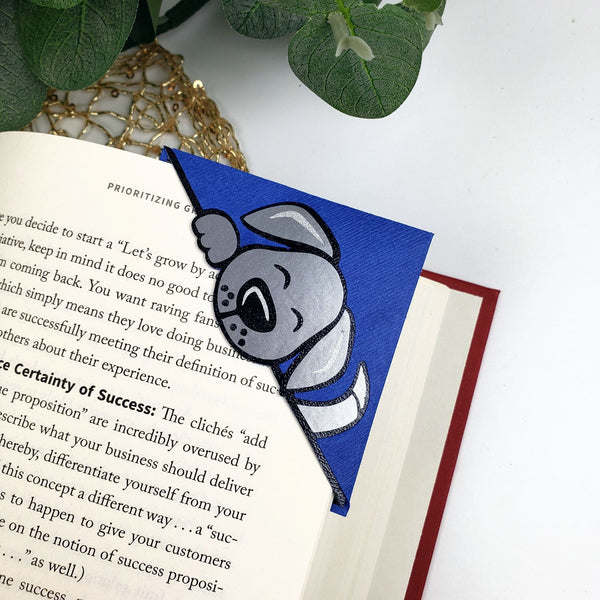 Gray Puppy Signature Corner Bookmark