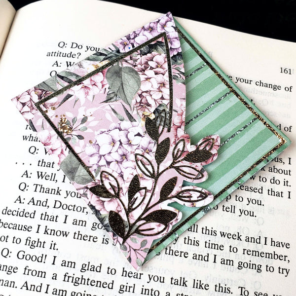 Hydrangea Flower Bouquet Paper Corner Bookmark