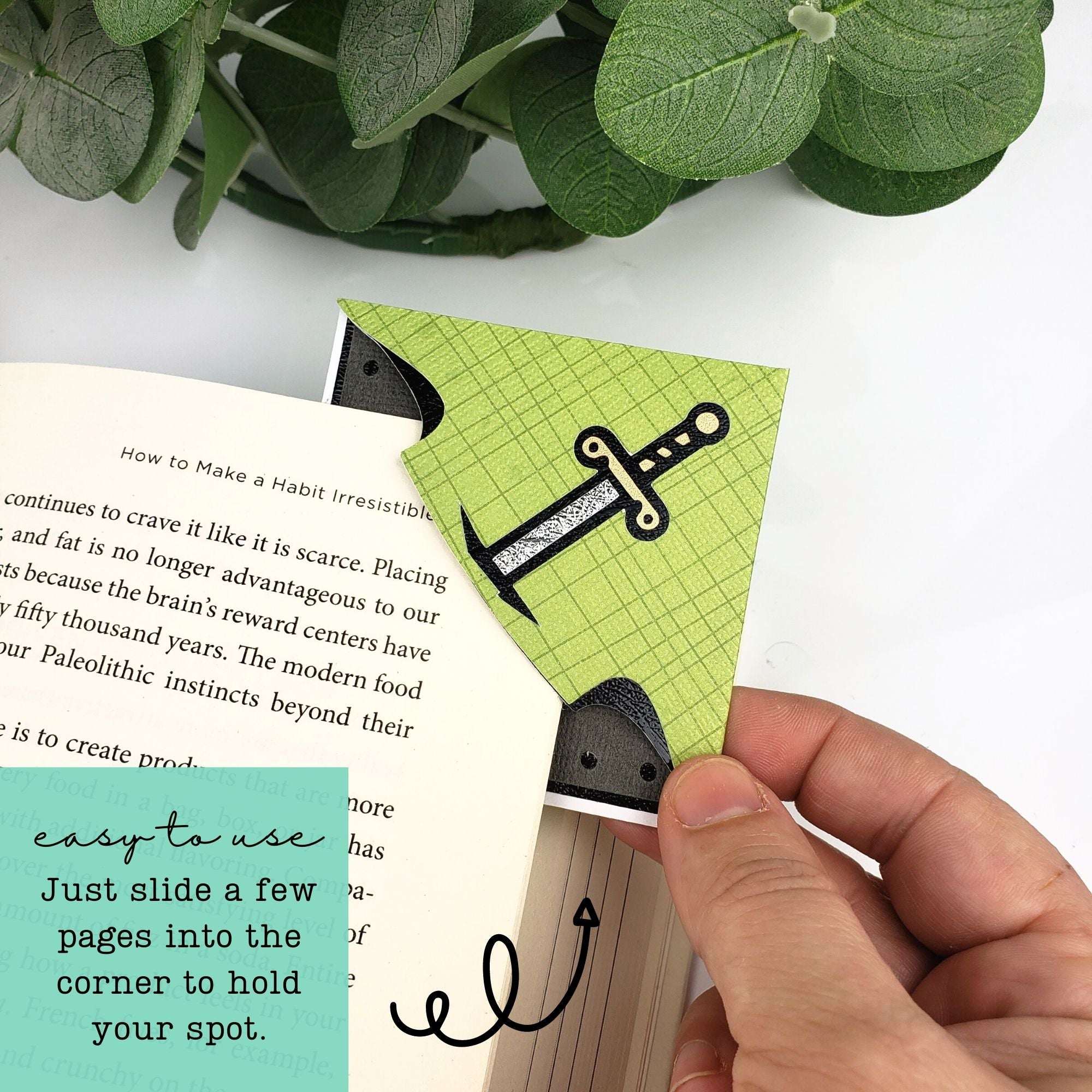 Sword Paper Corner Bookmark
