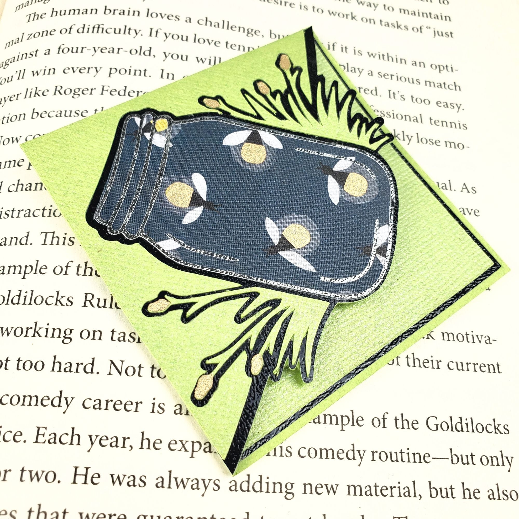 Glow Bug Paper Corner Bookmark