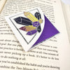 Purple Crystals Paper Corner Bookmark