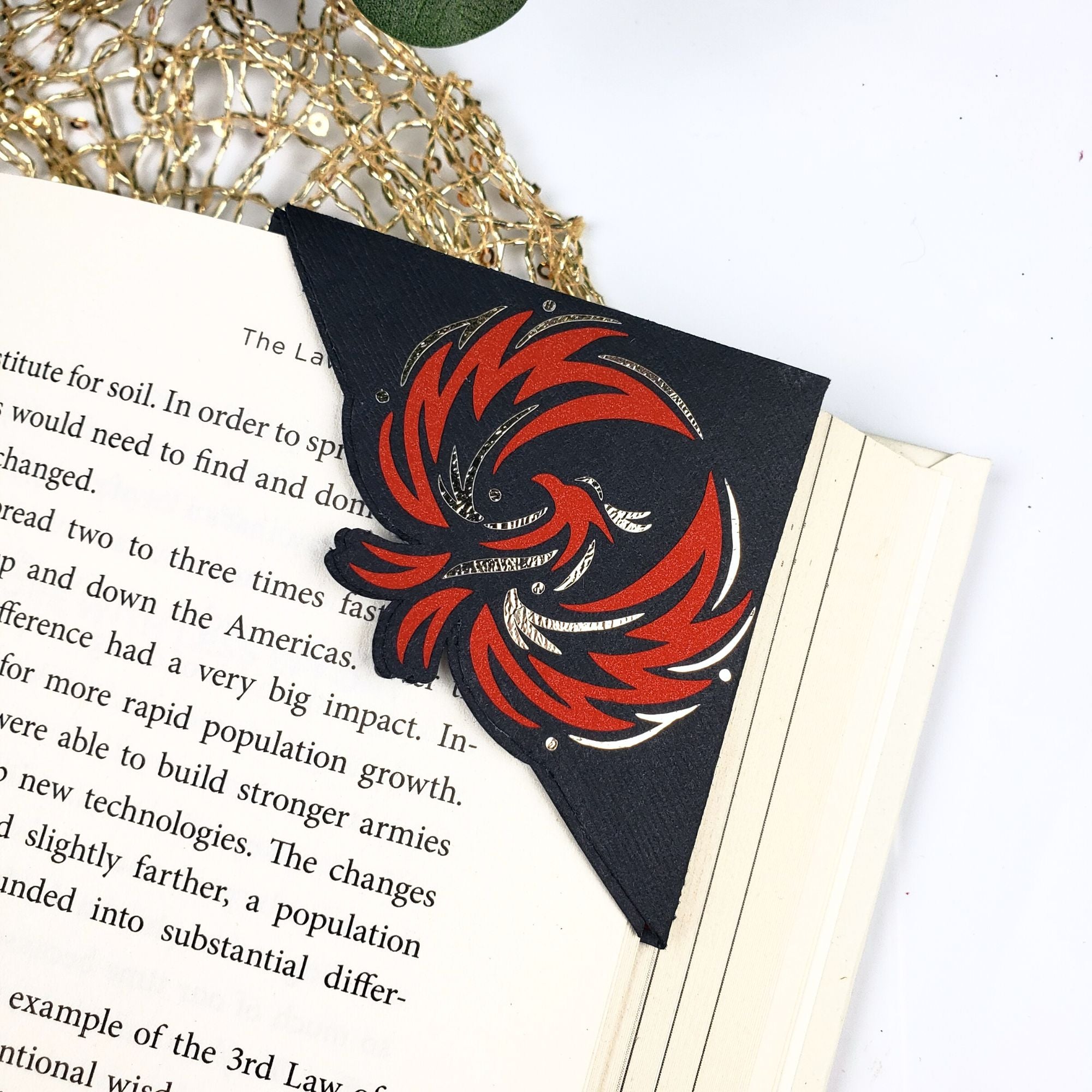 Phoenix Rising Paper Corner Bookmark