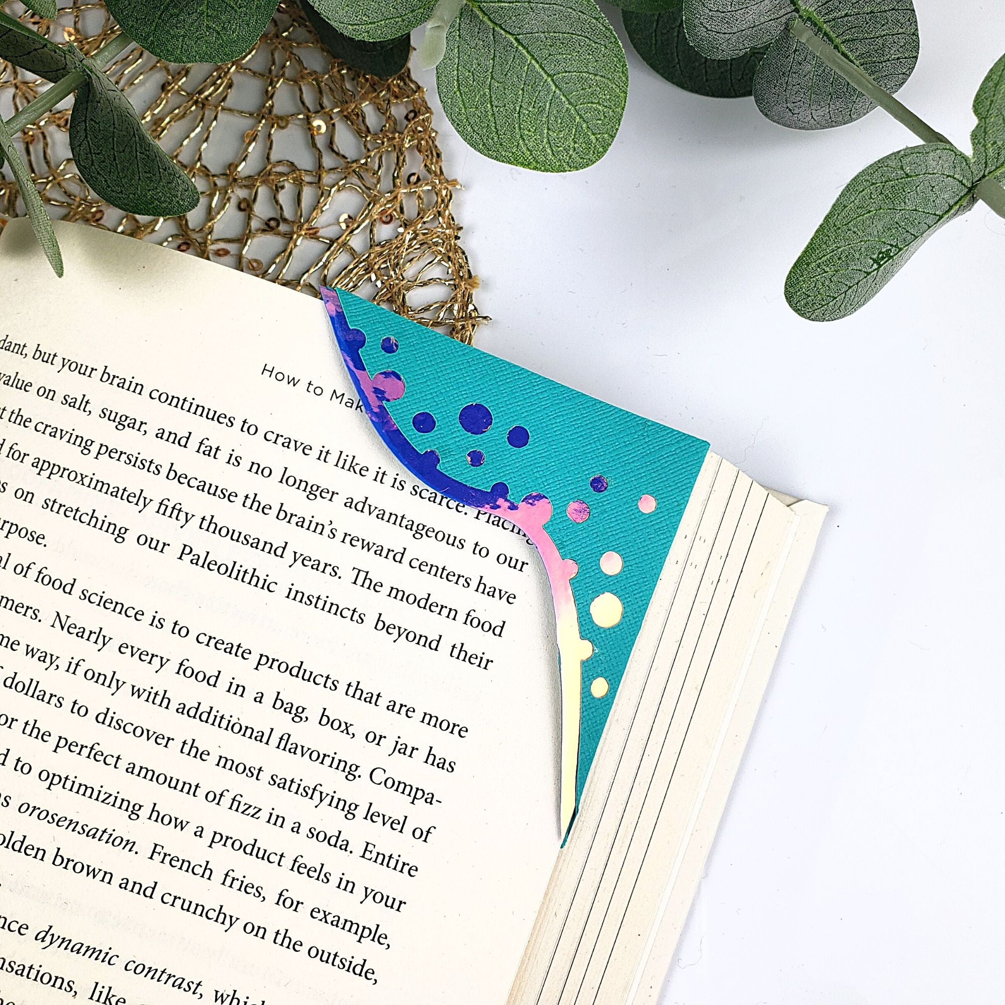 Mermaid Bubbles Paper Corner Bookmark