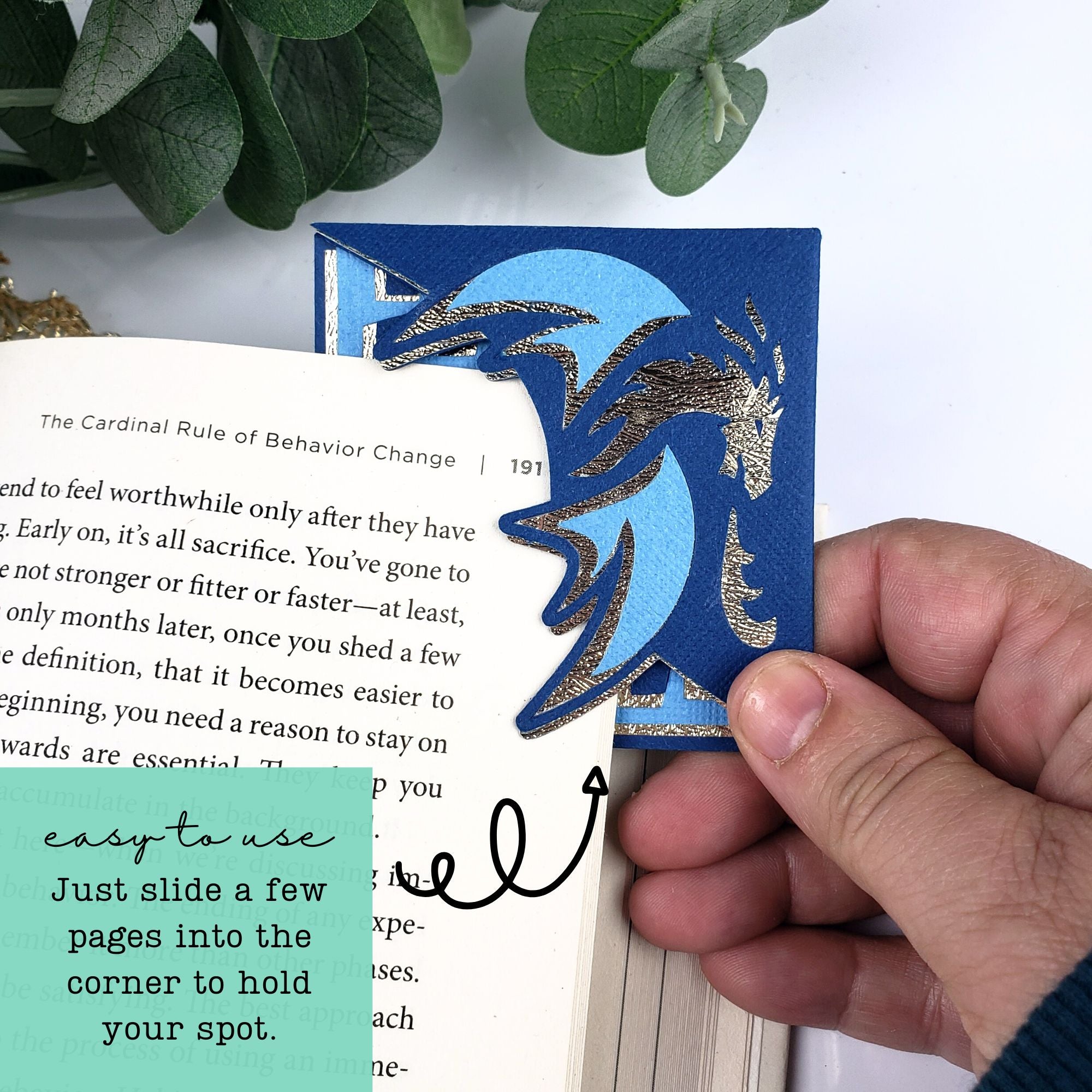 Blue Dragon Signature Corner Bookmark