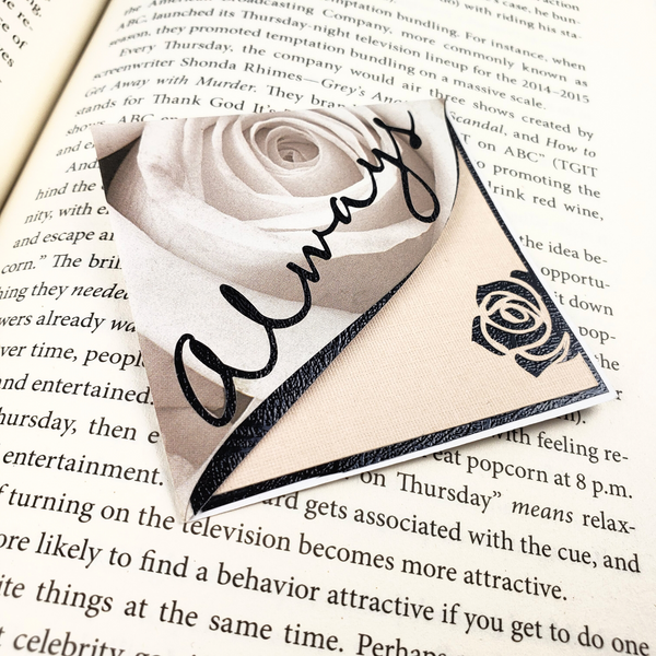 Always Rose Paper Corner Bookmark