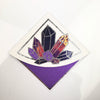 Purple Crystals Paper Corner Bookmark