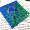 Peacock Shine Paper Corner Bookmark
