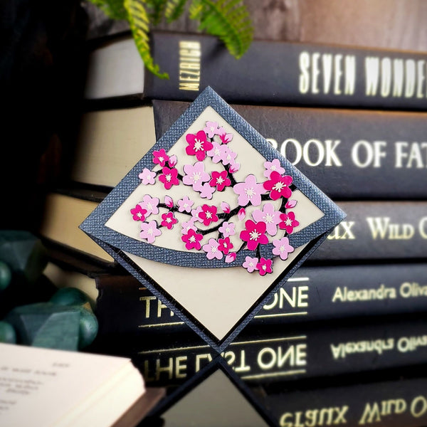 Cherry Blossom Paper Corner Bookmark