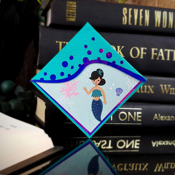 Mermaid Bubbles Paper Corner Bookmark