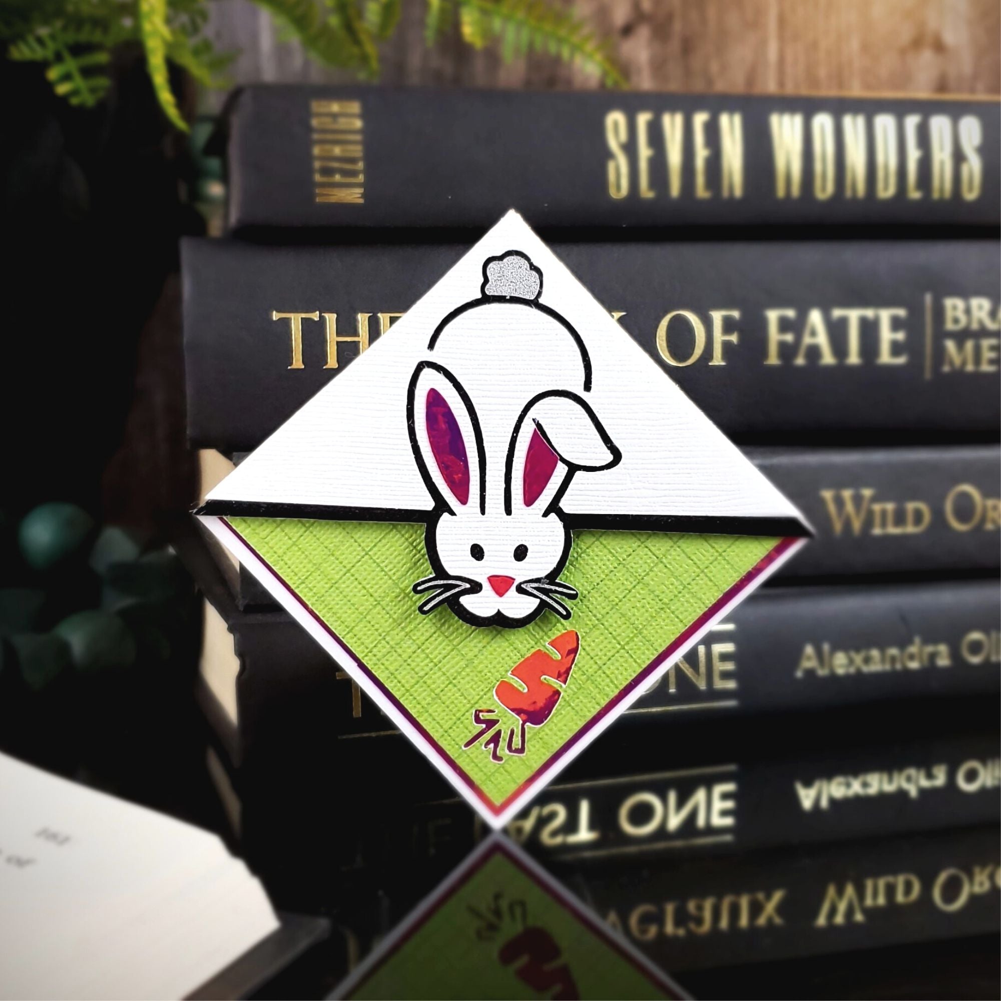 White Rabbit Signature Corner Bookmark