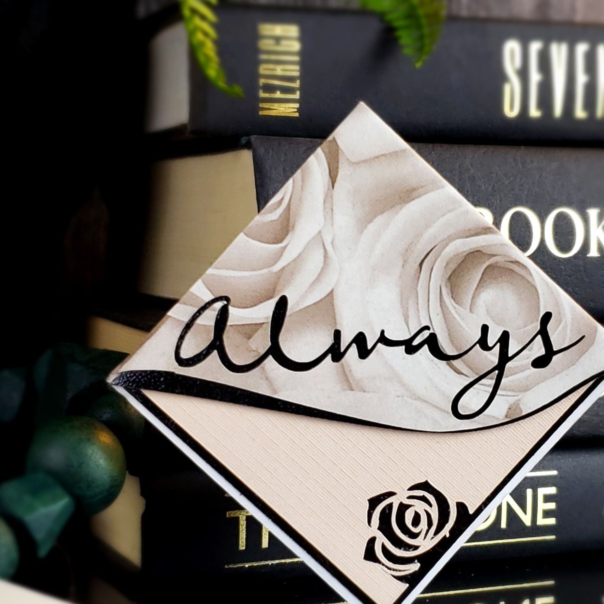 Always Rose Paper Corner Bookmark