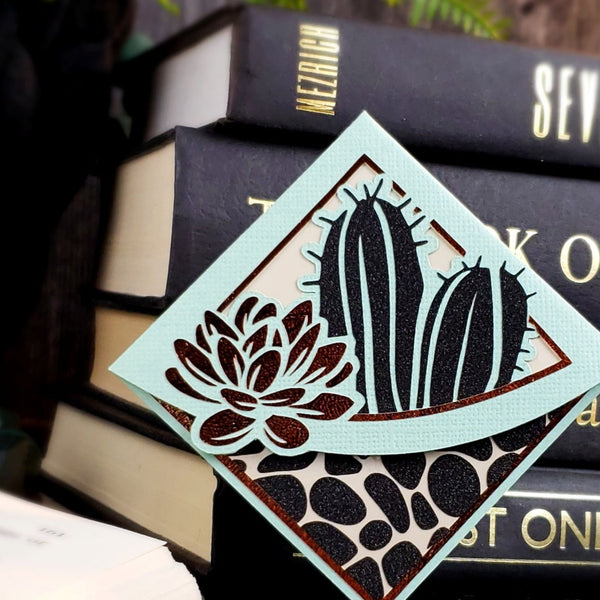 Cactus Succulent Paper Corner Bookmark
