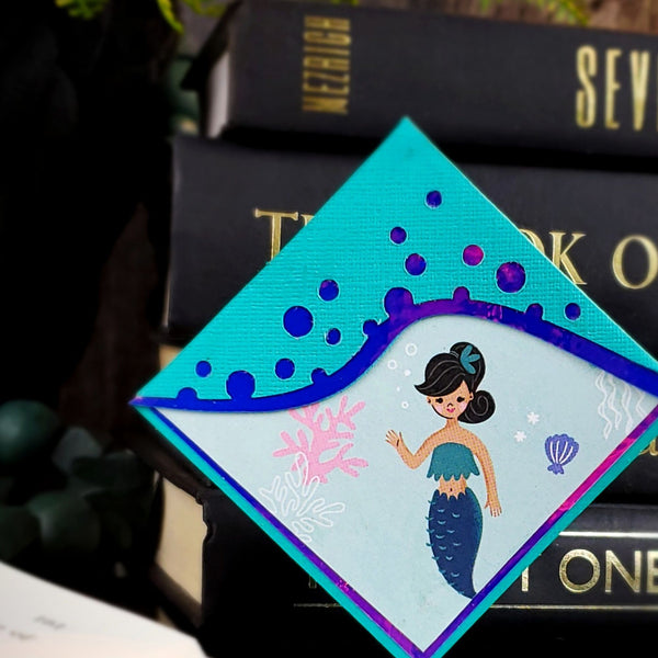 Mermaid Bubbles Paper Corner Bookmark