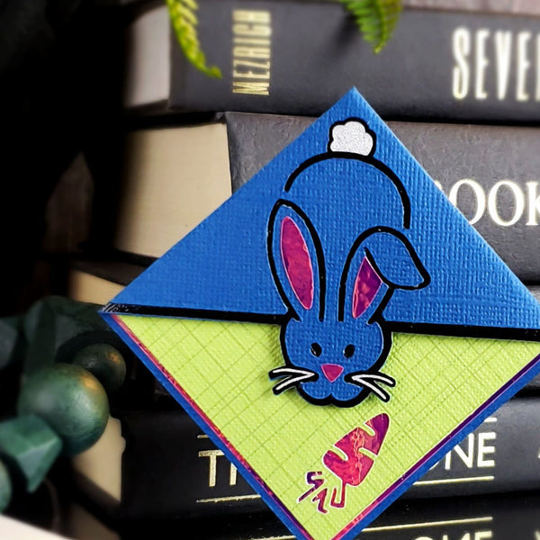 Blue Bunny Paper Corner Bookmark