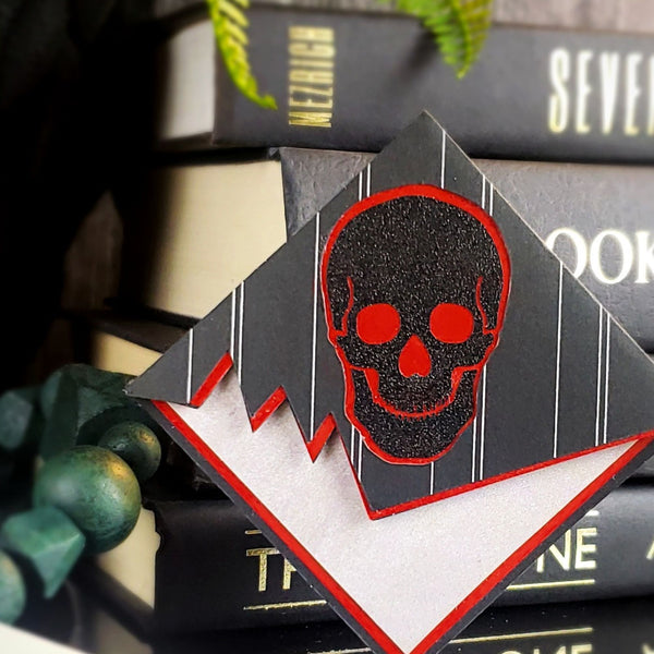Skull Paper Corner Bookmark