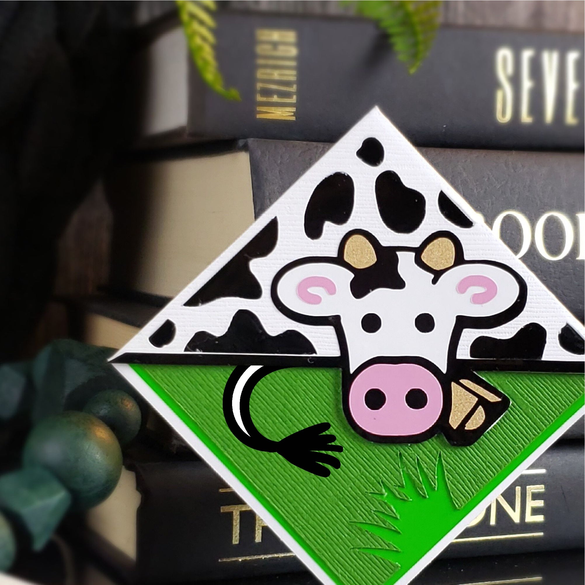 Cow Belle Signature Corner Bookmark